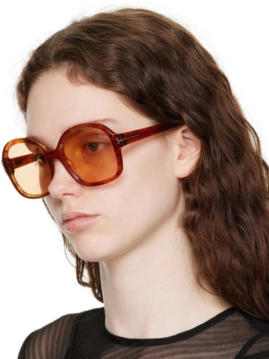 Tom Ford HANLEY Women Sunglasses Brown Photochromic Round FT1034/S 45E NEW main image 4